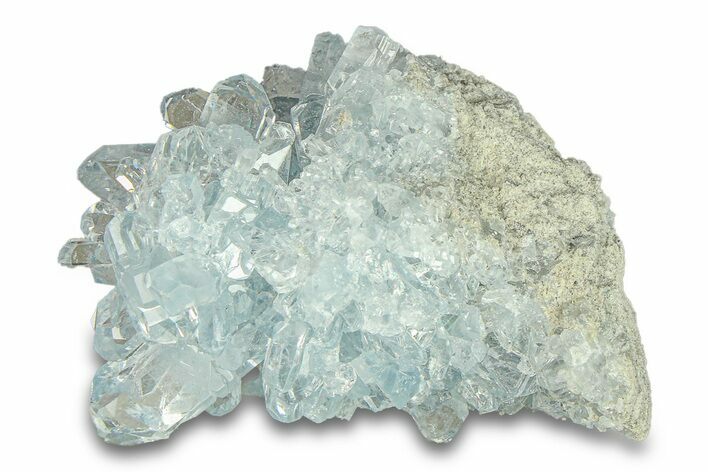 Glass-Clear Celestine (Celestite) Crystal Cluster - Madagascar #290031